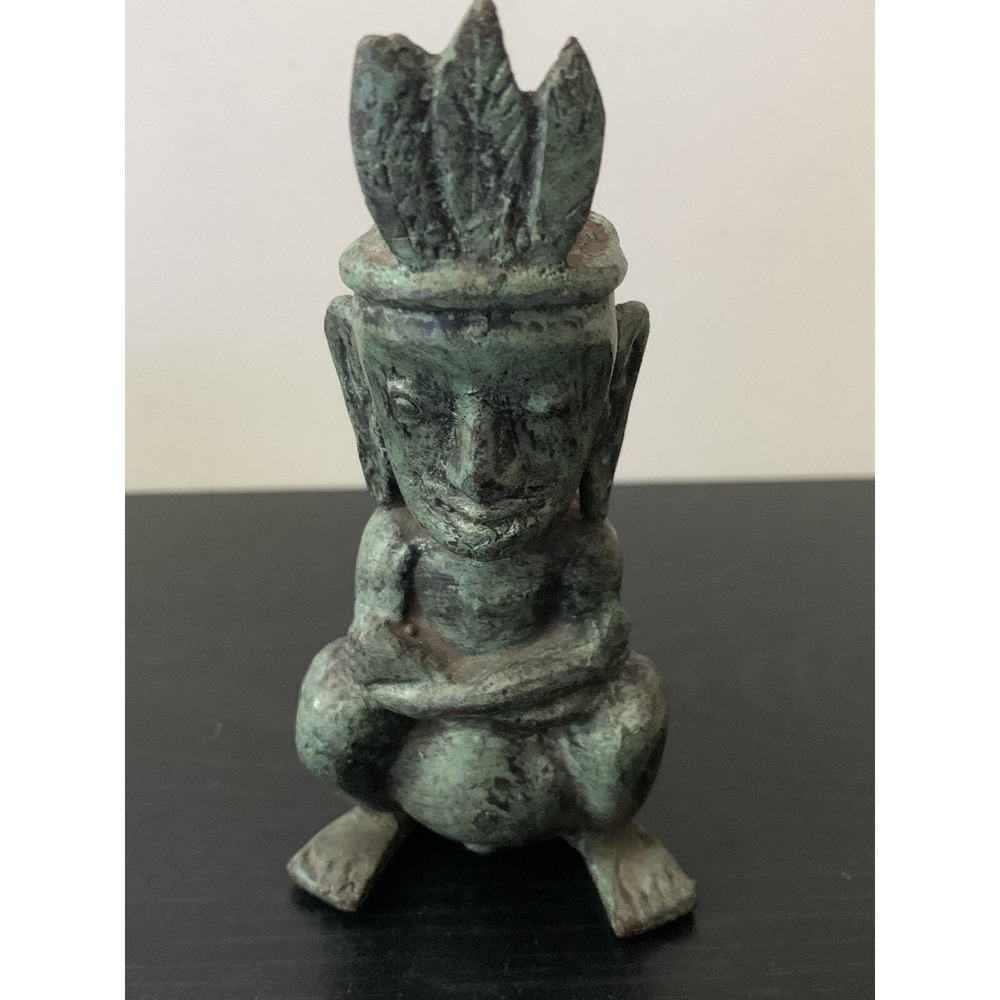 Antique China Dynasty Bronze Ware Hongshan Culture Sanxingdui Sun God Figurine